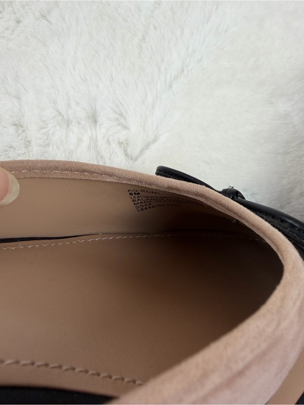 AQUA Bloomingdale’s Snip Toe Flats NEW Black/Nude 8 - Picture 9 of 9